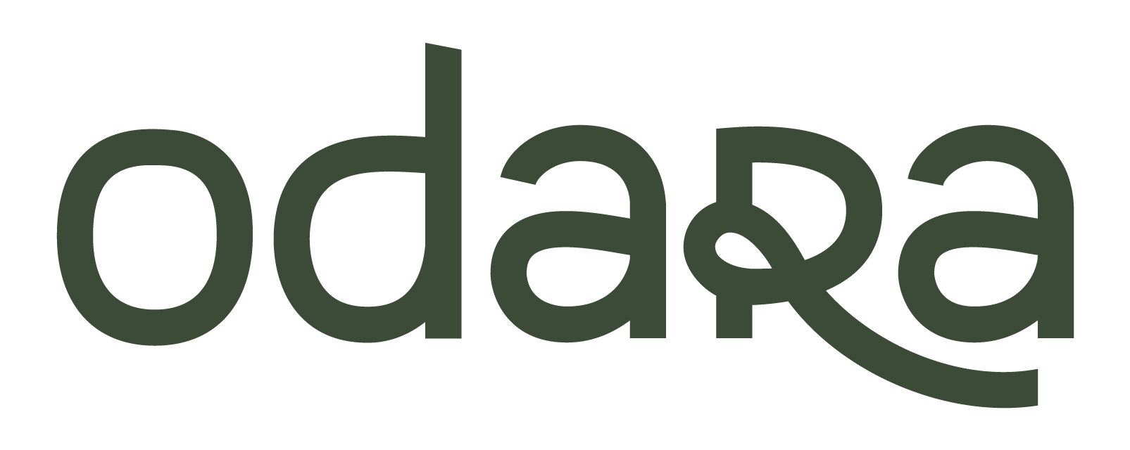 Logo Odara em Mata sobre Bone